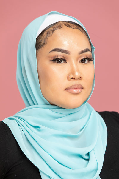 Aqua Chiffon Hijab