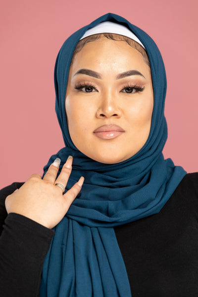 Teal Jersey Hijab