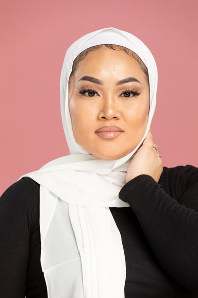 White Chiffon Hijab