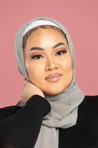 Gray Chiffon Hijab